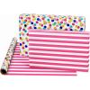 American Greetings 175 sq. ft. Reversible Wrapping Paper for Birthdays and All Occasions, Birthday Cupcakes (1 Roll, 30 in x 70 ft.)(Multicolor)