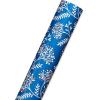 American Greetings 175 sq. ft. Reversible Wrapping Paper for Weddings, Baby Showers, Bridal Showers, Anniversaries, Birthdays and All Occasions, Blue Floral Damask (1 Roll, 30 in x 70 ft.)(BLUE WHITE FLORAL DAMASK)