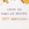 American Greetings Anniversary Card for Husband, Wife, Boyfriend, Girlfriend or Significant Other (To The One My Heart Loves Best)(Illuminates the World)