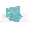 American Greetings Birthday Wrapping Paper Sheets with Gridlines, Party Hats (16 Sheets, 30 in. x 20 in.)(4FW 16SHT P BDY GEN BALLONCAKE)