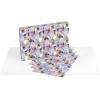 American Greetings Birthday Wrapping Paper Sheets with Gridlines, Party Hats (16 Sheets, 30 in. x 20 in.)(4FW 16SHT P BDY JUV REDBLUEGRN)