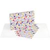 American Greetings Birthday Wrapping Paper Sheets with Gridlines, Party Hats (16 Sheets, 30 in. x 20 in.)(4FW 16SHT P BDY JUV REDBLUEGRN)