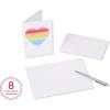 American Greetings Blank Cards with White Envelopes for All Occasions, Rainbow Designs (48-Count)