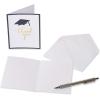 American Greetings Blank Congratulations and Graduation Cards Pack, Bright and Trendy (48-Count)(Black  Gold  White)