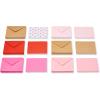 American Greetings Bulk Blank Cards with Envelopes, Pink Heart Stationery (200-Count)(red  pink  white  kraft)