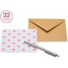 American Greetings Bulk Blank Cards with Envelopes, Pink Heart Stationery (200-Count)(red  pink  white  kraft)