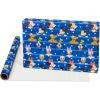 American Greetings Reversible Birthday Wrapping Paper for Kids, Dinosaurs and Unicorns (3 Rolls, 120 sq. ft)(Mickey Mouse  Minnie Mouse  Pluto and Polka Dots)