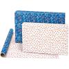 American Greetings Reversible Wrapping Paper Jumbo Roll for All Occasions, Navy and Stripes (1 Roll, 175 sq. ft.)(Multicolor Pastels)