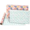 American Greetings Reversible Wrapping Paper Jumbo Roll for All Occasions, Navy and Stripes (1 Roll, 175 sq. ft.)(Multicolor Pastels)