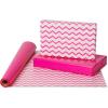 American Greetings Reversible Wrapping Paper Jumbo Roll for All Occasions, Navy and Stripes (1 Roll, 175 sq. ft.)(Pink and Chevron)