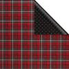 American Greetings Reversible Wrapping Paper, Red and Black Plaid (1 Jumbo Roll, 175 sq. ft.)(Red and Black Plaid)