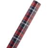 American Greetings Reversible Wrapping Paper, Red and Black Plaid (1 Jumbo Roll, 175 sq. ft.)(Red and Black Plaid)