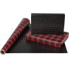 American Greetings Reversible Wrapping Paper, Red and Black Plaid (1 Jumbo Roll, 175 sq. ft.)(Red and Black Plaid)