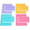 American Greetings Single Panel Blank Cards with Envelopes, Rainbow Colors (200-Count)(pastel purple  goldenrod  aqua  pink)