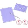 American Greetings Single Panel Blank Cards with Envelopes, Rainbow Colors (200-Count)(pastel purple  goldenrod  aqua  pink)