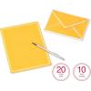 American Greetings Single Panel Blank Cards with Envelopes, Rainbow Colors (200-Count)(pastel purple  goldenrod  aqua  pink)