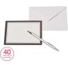 American Greetings Single Panel Blank Cards with Envelopes, White with Black Border (40-Count)