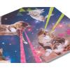 American Greetings Thank You Card (Hug)(Outer Space Laser Cats)