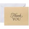 American Greetings Thank You Cards with Envelopes, Blue and White (50-Count)(Brown Kraft-Style)