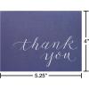 American Greetings Thank You Cards with Envelopes, Blue and White (50-Count)(Navy Blue with Brown)