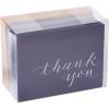 American Greetings Thank You Cards with Envelopes, Blue and White (50-Count)(Navy Blue with Brown)
