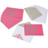 American Greetings Thank You Cards with Envelopes, Pink and White Damask (10-Count)