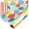imageAmerican Greetings 120 sq ft Reversible Wrapping Paper Bundle for Birthdays and All Occasions Stripes Balloons and Polka Dots 4 Rolls 30 in x 12 ftBirthday Balloons