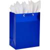 imageAmerican Greetings 13 Large Blue Gift Bag with Tissue Paper for All Occasions 1 Bag 6SheetsBlue