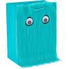 imageAmerican Greetings 13quot Medium Fuzzy Gift Bag with Googly Eyes Pink 1 BagAqua
