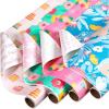 imageAmerican Greetings 175 sq ft Reversible Wrapping Paper for Birthdays and All Occasions Birthday Cupcakes 1 Roll 30 in x 70 ftFloral and Happy Birthday Text