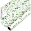 imageAmerican Greetings 175 sq ft Reversible Wrapping Paper for Weddings Baby Showers Bridal Showers Anniversaries Birthdays and All Occasions Blue Floral Damask 1 Roll 30 in x 70 ftGREENERY ON WHITE