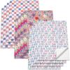 imageAmerican Greetings Birthday Wrapping Paper Sheets with Gridlines Pink Patterns 16 Sheets 30 in x 20 in3FW 12SHT P FEM AO PINK PURPLE