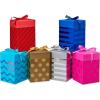 imageAmerican Greetings Pillow Gift Boxes Bright Multicolored Polka Dots and Stripes 6 BoxesMulticolored with Designs