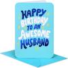 imageAmerican Greetings Pop Up Birthday Card for Husband Crazy LifeAwesome Husband Lettering
