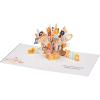 imageAmerican Greetings Pop Up Romantic Birthday Card HeartsXOXO