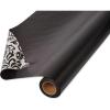 imageAmerican Greetings Reversible Wrapping Paper Black and Damask 1 Jumbo Roll 175 sq ft