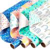 imageAmerican Greetings Reversible Wrapping Paper Jumbo Roll for All Occasions Navy and Stripes 1 Roll 175 sq ftMulticolor Pastels