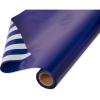 imageAmerican Greetings Reversible Wrapping Paper Jumbo Roll for All Occasions Navy and Stripes 1 Roll 175 sq ftNavy  White