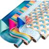 imageAmerican Greetings Reversible Wrapping Paper Jumbo Roll for All Occasions Navy and Stripes 1 Roll 175 sq ftRainbow  Polka Dots  Stripes and Ombre