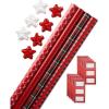 imageAmerican Greetings Reversible Wrapping Paper Red and Black Plaid 1 Jumbo Roll 175 sq ftRed and Black