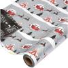 imageAmerican Greetings Reversible Wrapping Paper Red and Black Plaid 1 Jumbo Roll 175 sq ftSilver and Black