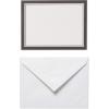 imageAmerican Greetings Single Panel Blank Cards with Envelopes White with Black Border 40Count