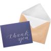 imageAmerican Greetings Thank You Cards with Envelopes Blue and White 50CountNavy Blue with Brown