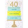 American Greetings 40th Birthday Card (When The Fun Begins)(Pretty Impressive)