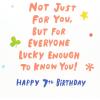 American Greetings 7th Birthday Card (Big 7)(Lucky to Know You)