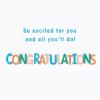 American Greetings 8-Count Graduation Card Pack (So Excited For You)(Bold Lettering)