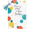 American Greetings Birthday Card Pack, Cake and Candles Day (6-Count)(Contemporary Circles)