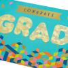 American Greetings Congratulations Card (All for You)(Balloon Ltg w Geometric Bkg)