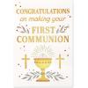 American Greetings First Communion Card (Blessing in Your Life)(Lettering w Chalice)