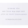 American Greetings New Baby Boy Card (Bear with Balloon)(Happy Discoveries)
